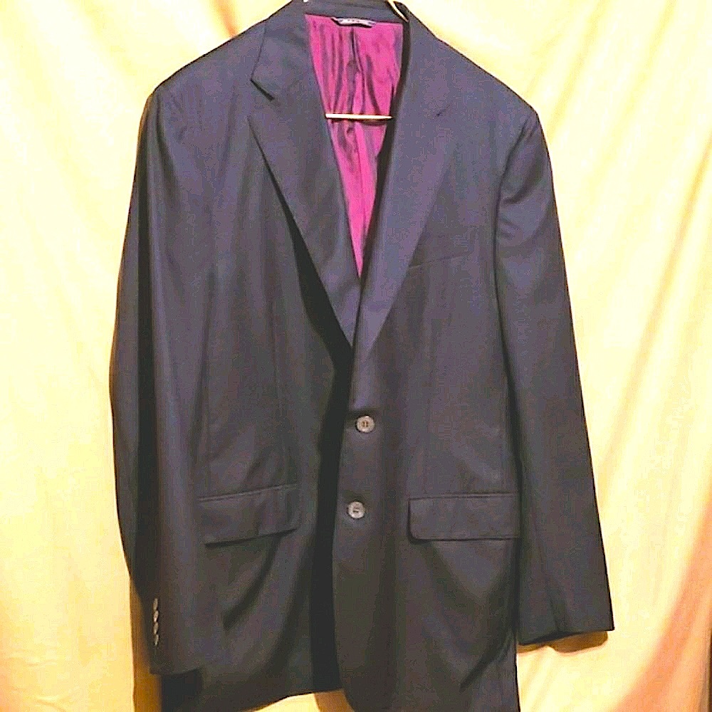 MEN TRUSSINI ITALIAN-MADE BLK MEN'S BLAZER SZ 48